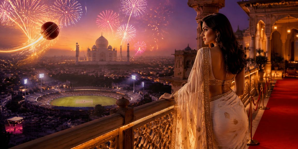 Indian cricket fan placing bet on IPL match using mobile phone