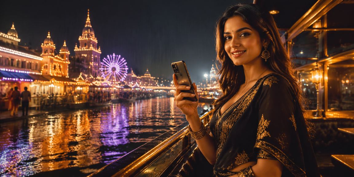 Delhi night market shows mobile payment options for deposits