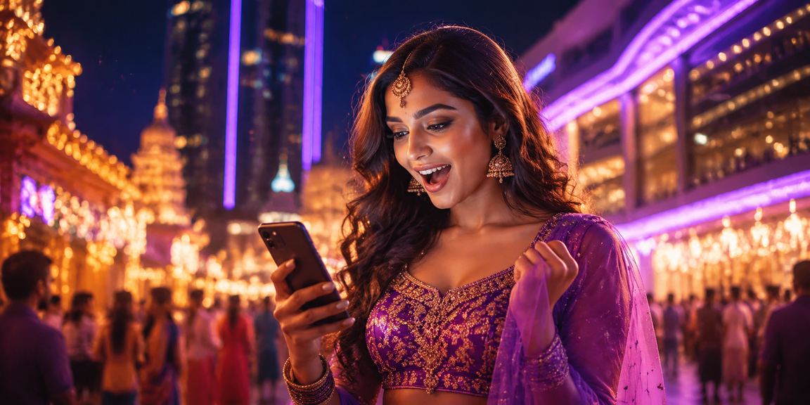 Sport betting market scene in India at night