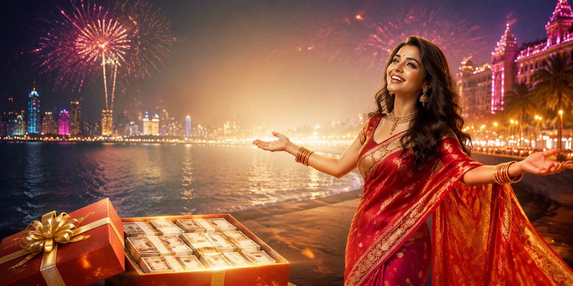 Evening scene at Mumbai Marine Drive with casino gaming activity